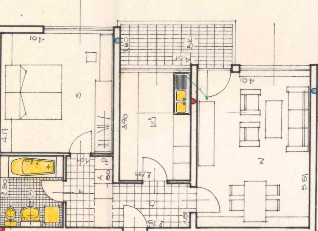Wewo 3, Mittlere Wohnung